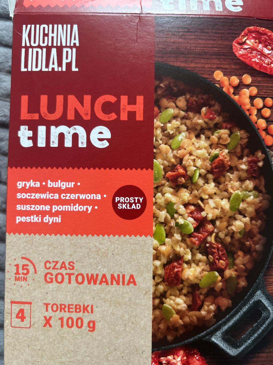 Fotografie - Lunch time gryka-bulgur-soczewica czerwona-suszone pomidory-pestki dyni Kuchnia Lidla.Pl