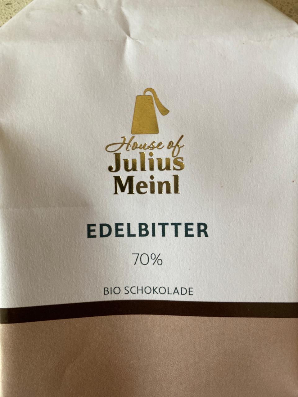 Fotografie - Edelbitter 70% Bio Schokolade Julius Meinl