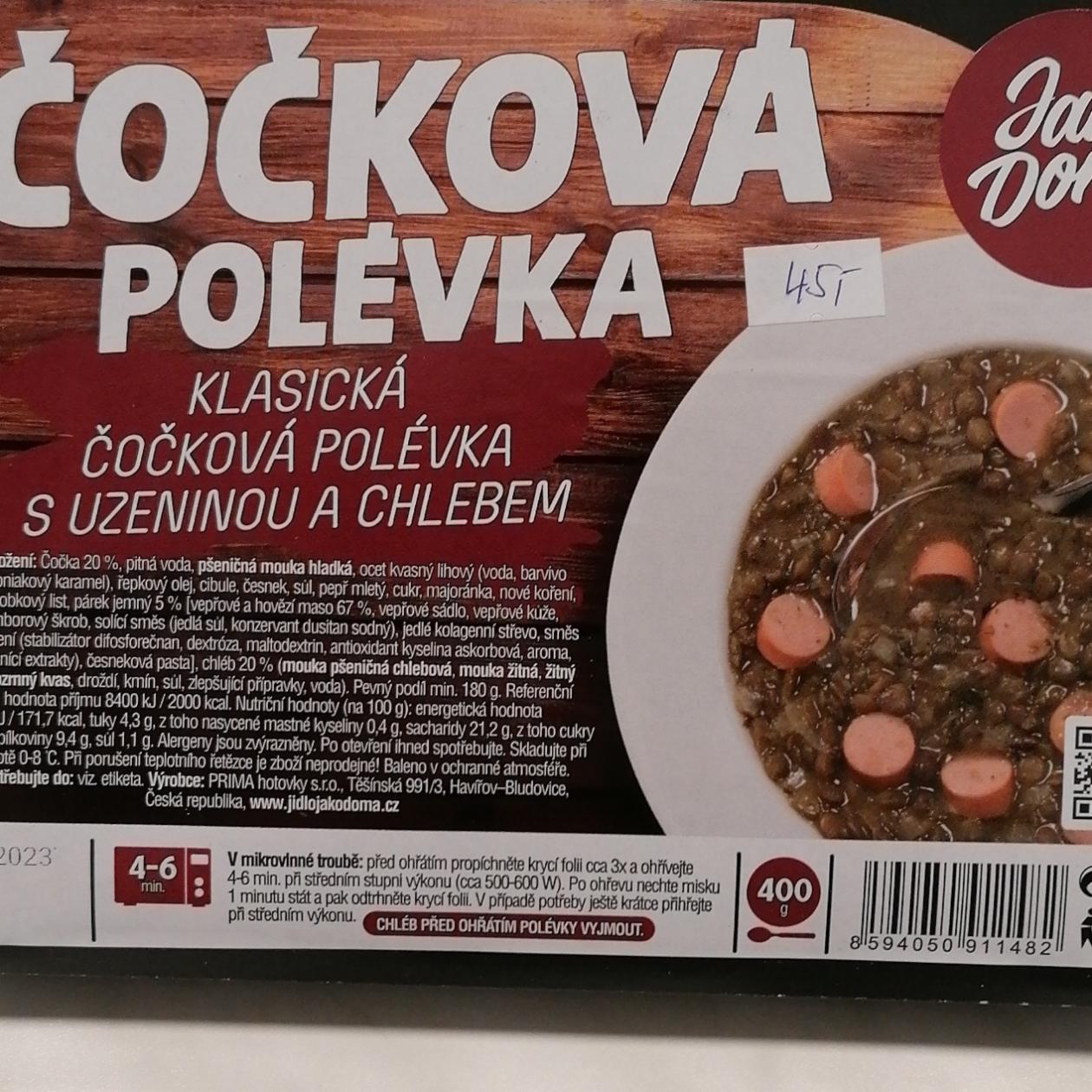 Fotografie - Čočková polévka Jako Doma