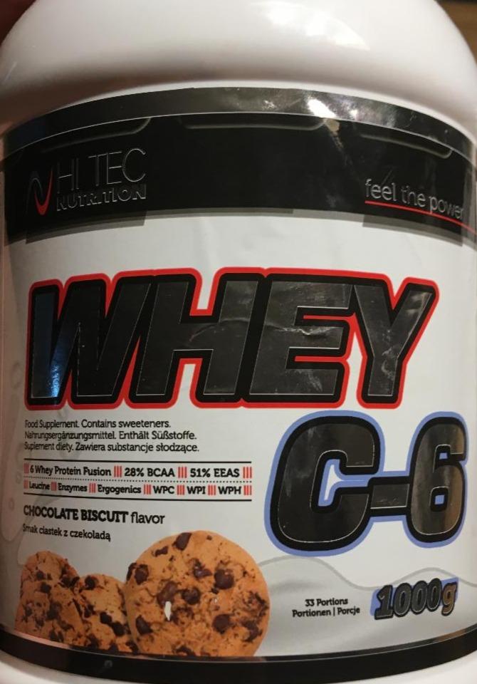 Fotografie - Whey C-6 Protein Chocolate Biscuit flavor HiTec Nutrition