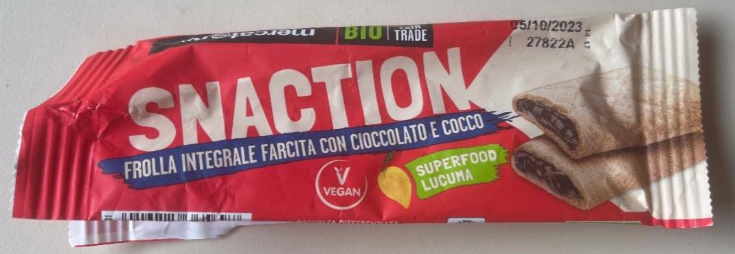 Fotografie - Bio Frolla Integrale Farcita con Cioccolato e Cocco Snaction