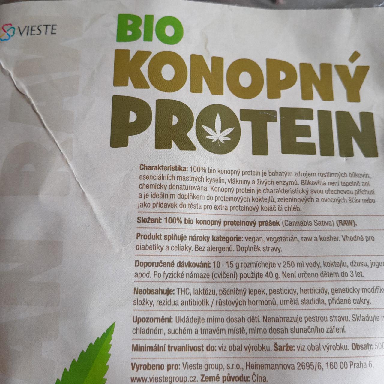 Fotografie - Bio Konopný protein Vieste