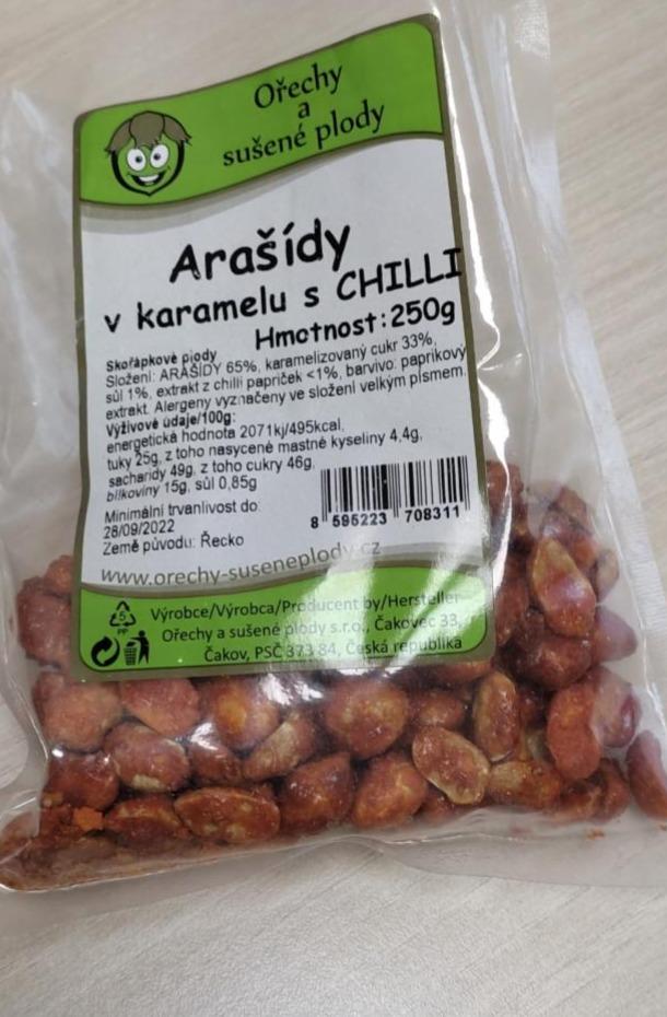 Fotografie - Arašídy v karamelu s chilli Ořechy a sušené plody