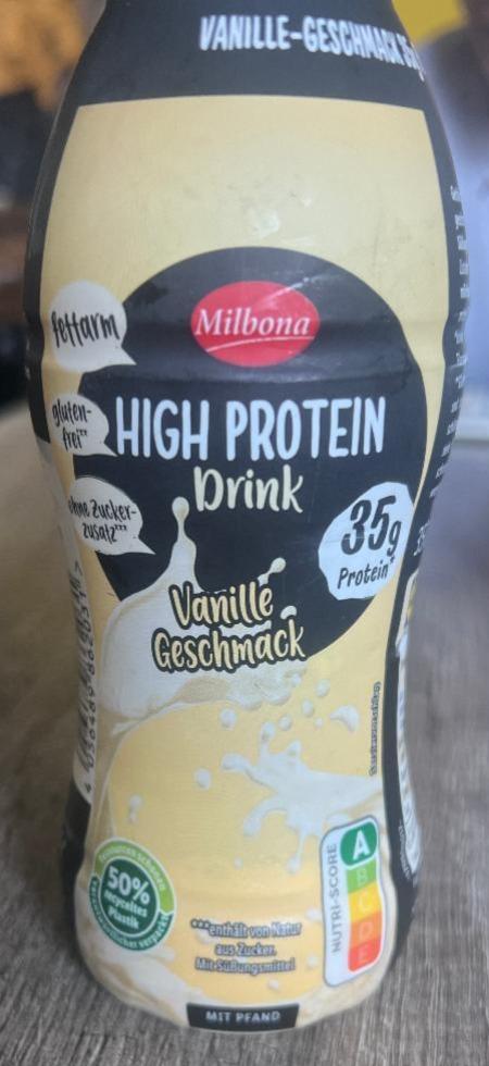 Fotografie - High Protein Drink Vanille Geschmack Milbona