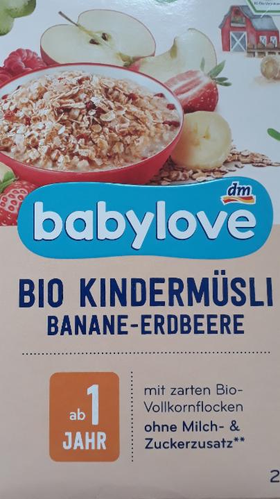 Fotografie - Bio Kindermüsli Banane-Erdbeere Babylove