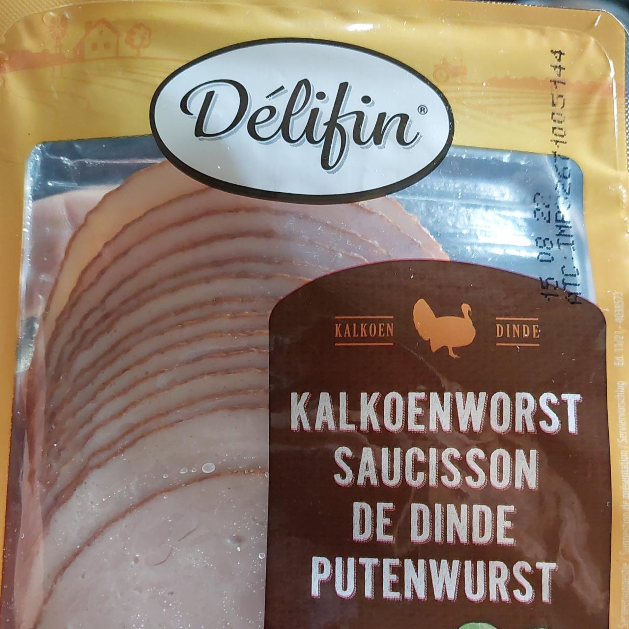 Fotografie - Kalkoenworst saucisson de dinde putenwurst Délifin