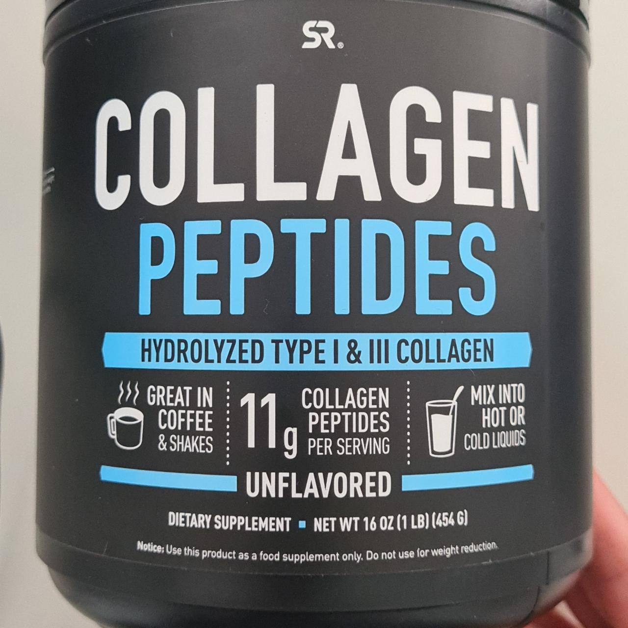 Fotografie - Collagen Peptides Hydrolyzed Type I & III Collagen Unflavored Sports Research