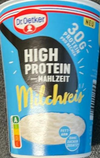 Fotografie - High Protein Mahlzeit Milchreis Dr.Oetker