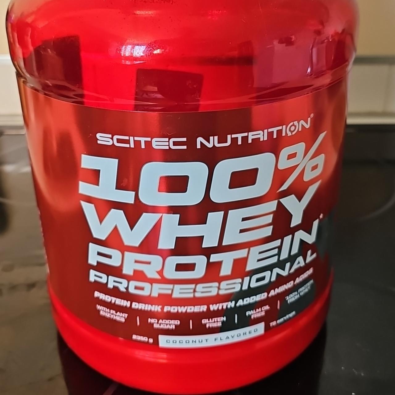 Fotografie - 100% Whey Protein Professional Coconut flavored Scitec Nutrition