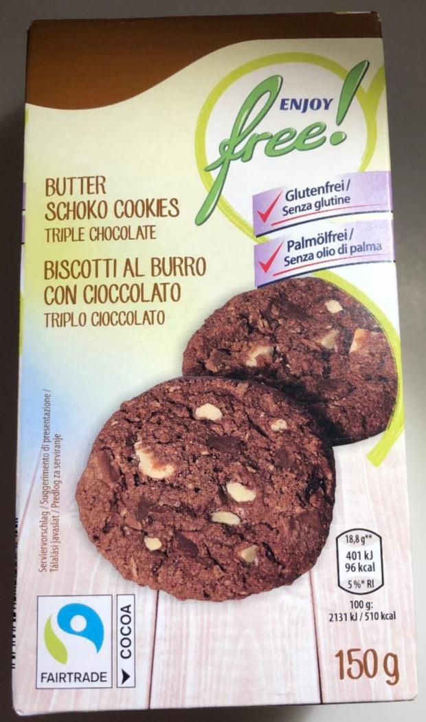 Fotografie - Butter Schoko Cookies Triple Chocolate Enjoy Free!