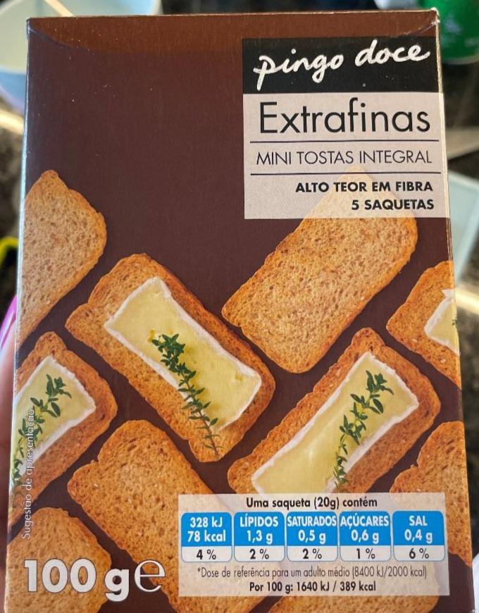 Fotografie - Extrafinas mini tostas integral Pingo Doce