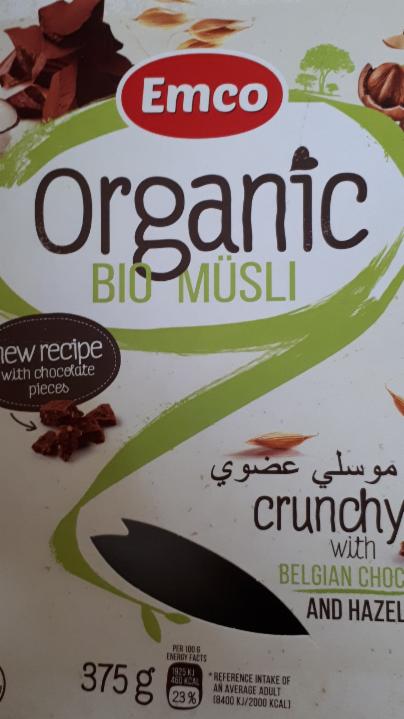 Fotografie - Bio Emco Organic Bio Müsli Crunchy with Belgian Chocolate and Hazelnuts