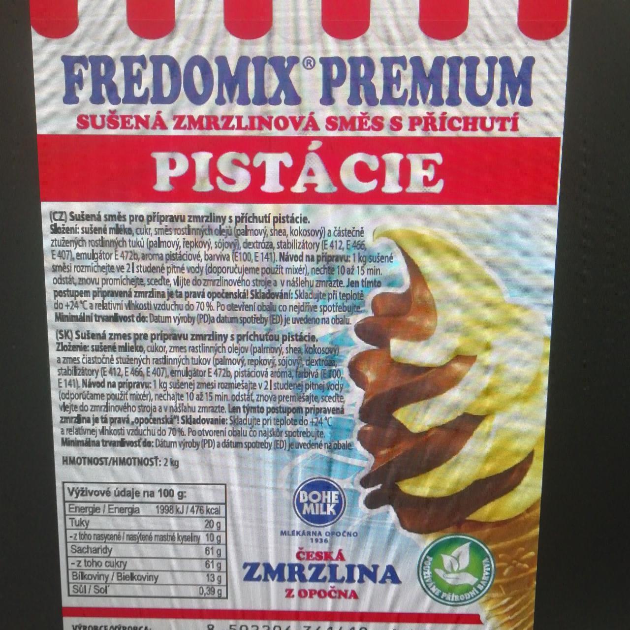 Fotografie - Fredomix premium Točená zmrzlina Opočno pistacie Bohemilk