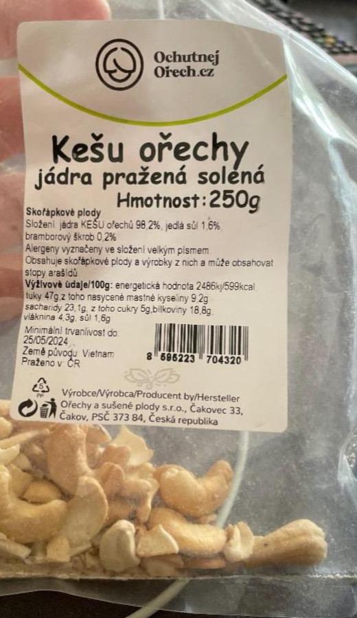 Fotografie - Kešu ořechy jádra pražená solená Ochutnejorech.cz