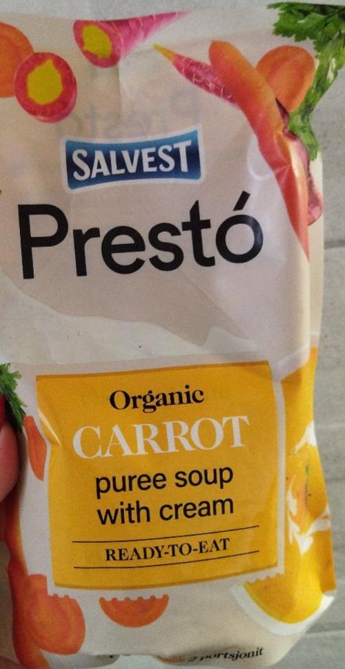 Fotografie - Prestó Organic carrot puree soup with cream Bio Mrkvová polévka se smetanou Salves