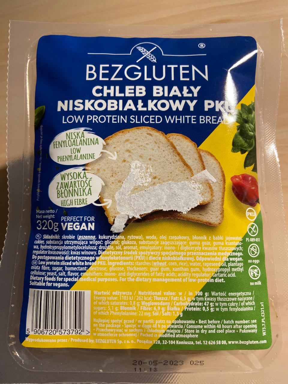 Fotografie - Chleb biały niskobiałkowy PKU Bezgluten