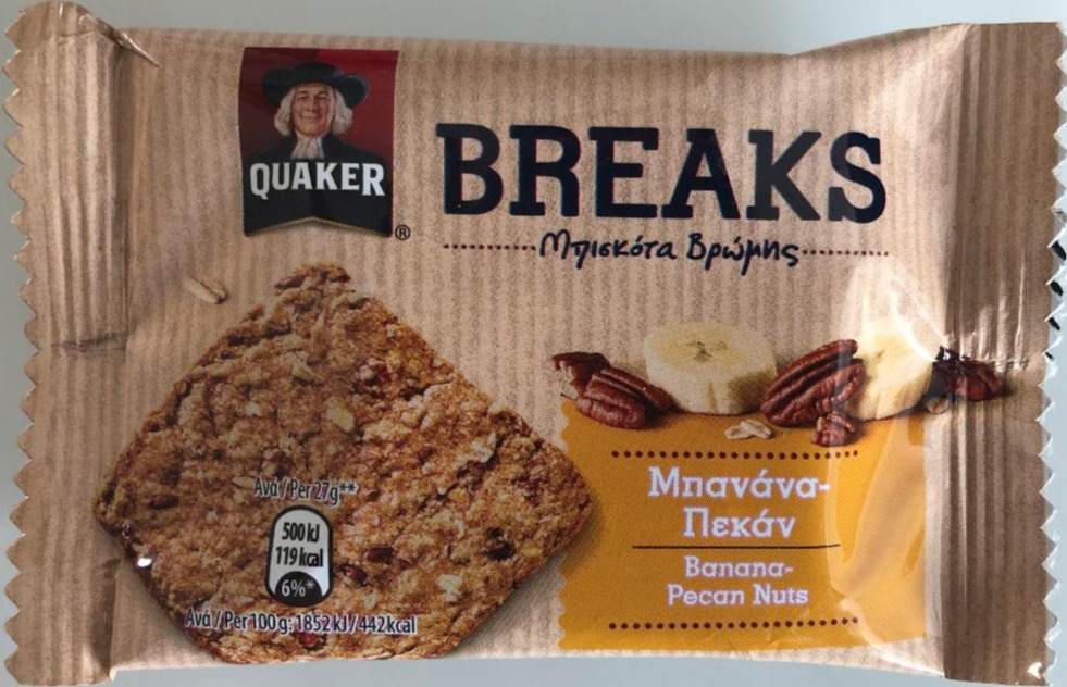 Fotografie - Breaks Bar Banana – Pecan Nuts Quaker