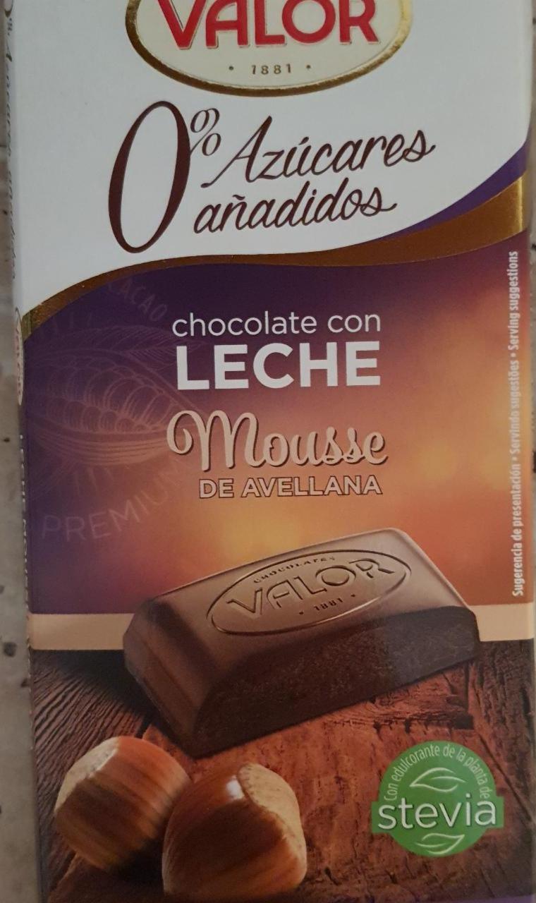 Fotografie - Mousse de avellana 0% azúcares Mléčná čokoláda s lískooříškovou pěnou slazené stévií Valor