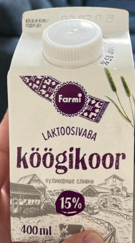 Fotografie - Laktoosivaba Köögikoor 15% Farmi