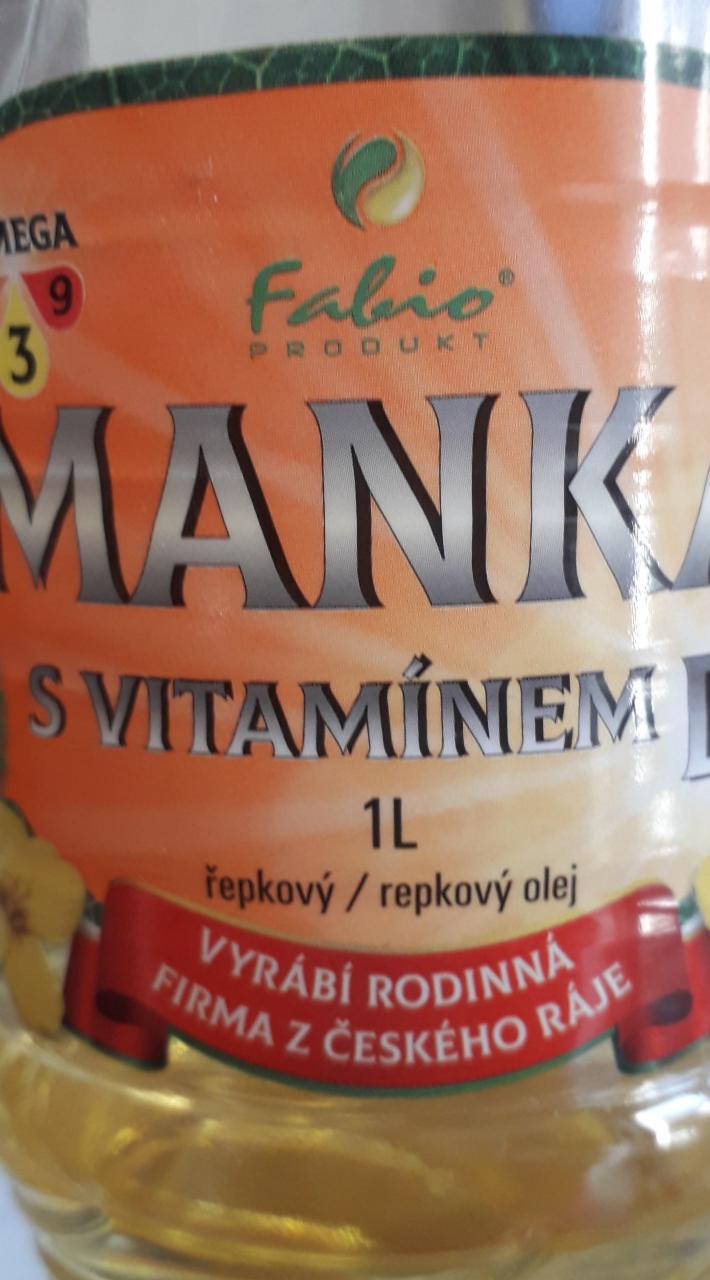 Fotografie - Manka s vitamínem D řepkový olej Fabio produkt