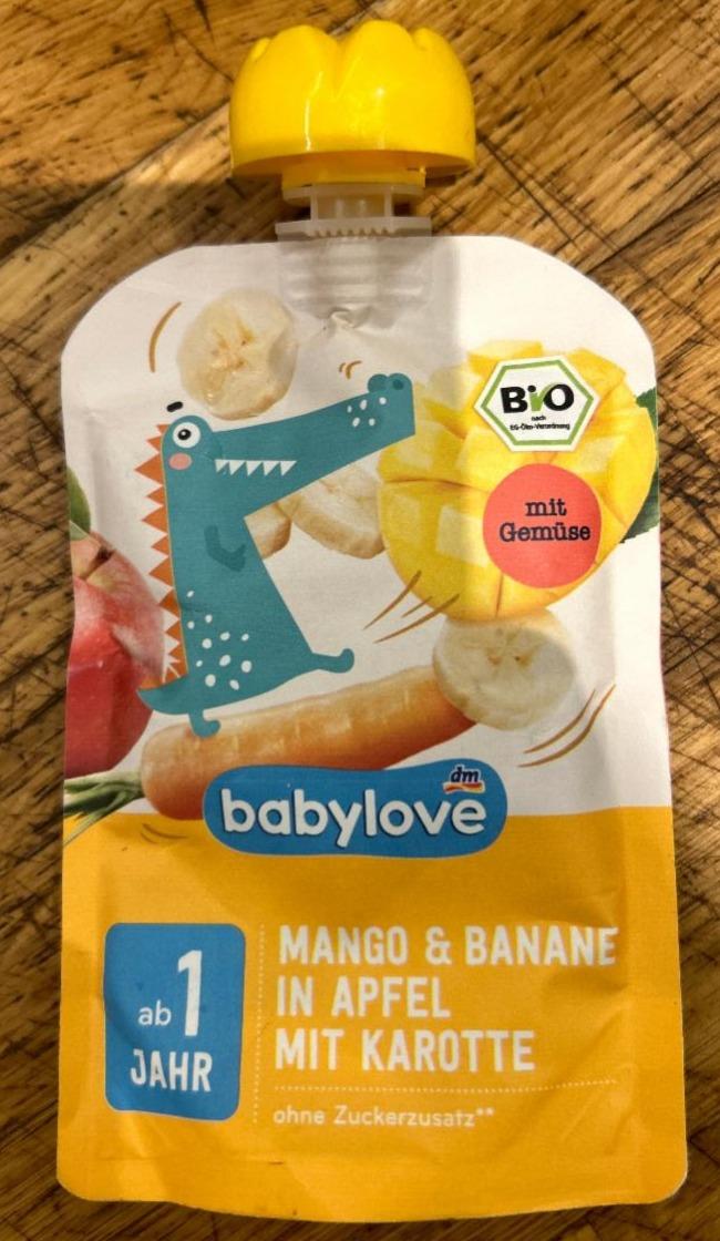 Fotografie - Bio Mango & Banane in Apfel mit Karotte Babylove