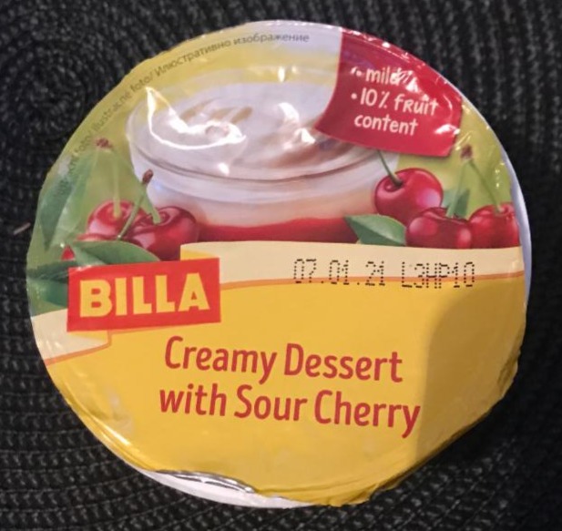 Fotografie - Creamy Dessert with Sour Cherry Billa