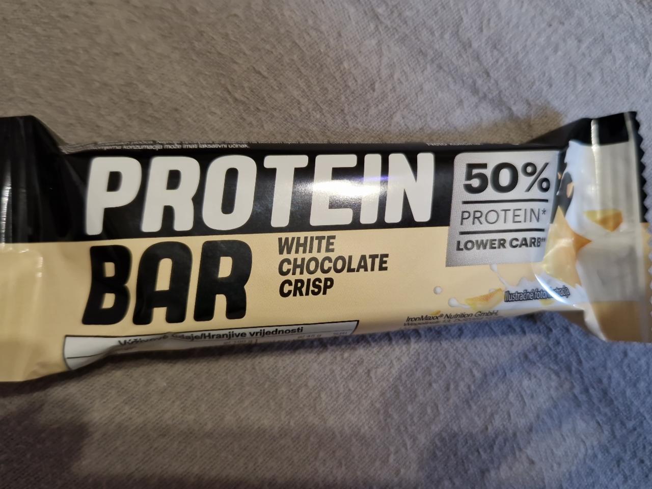 Fotografie - Protein bar white chocolate crisp 50% protein
