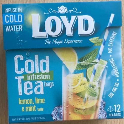 Fotografie - Cold Infusion Tea Bags Lemon, Lime & Mint Loyd