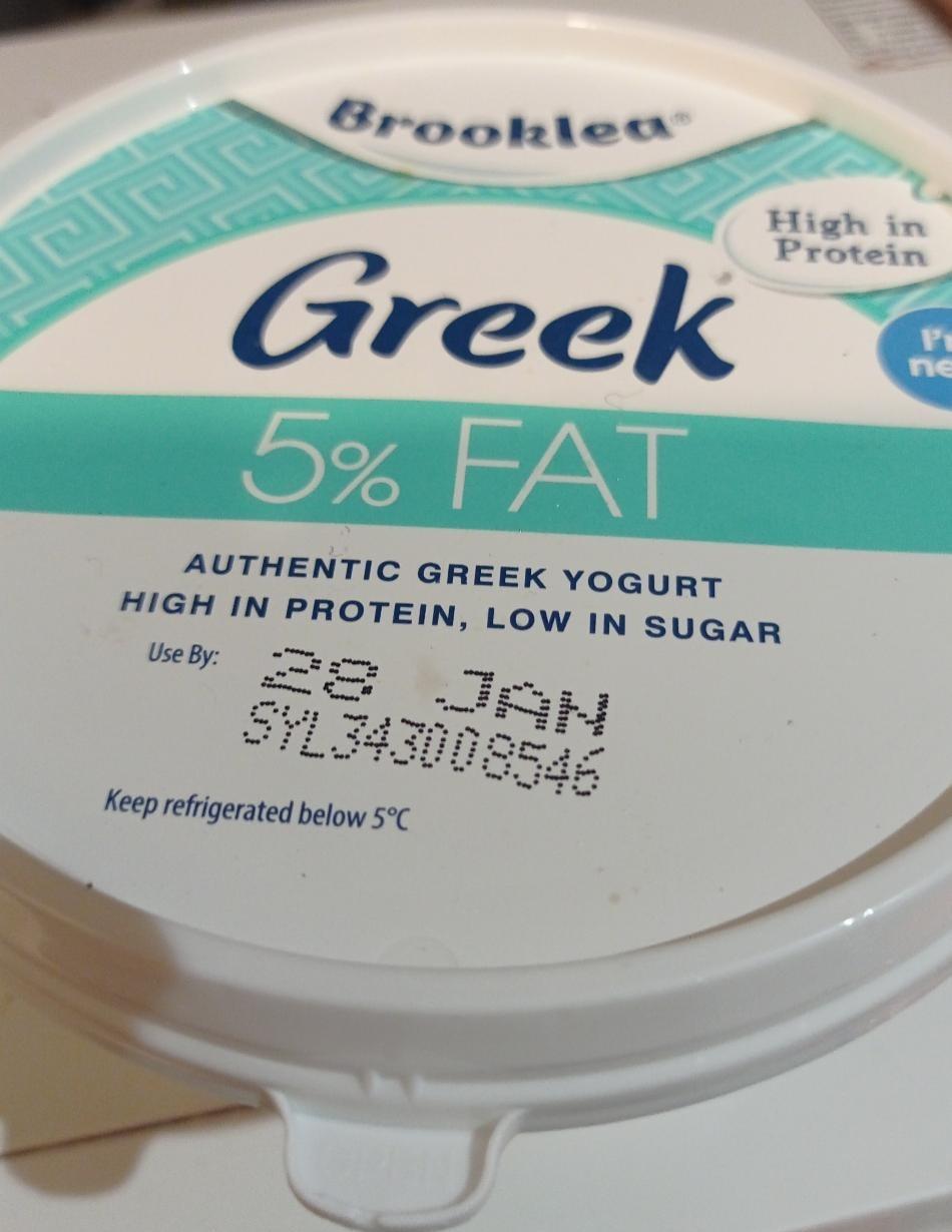 Fotografie - Natural Greek yogurt 5% fat Brooklea