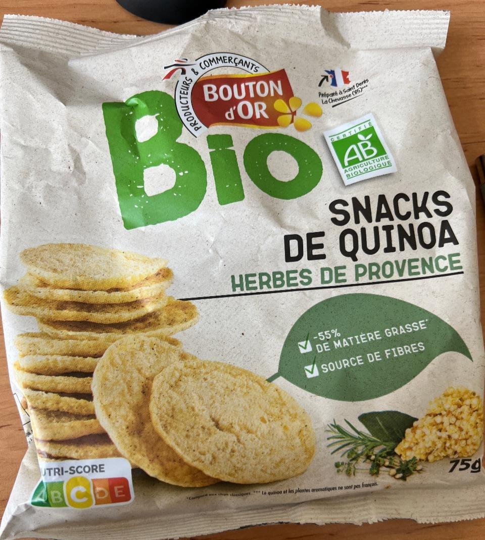 Fotografie - Bio Snacks de quinoa herbes de Provence Bouton d'Or