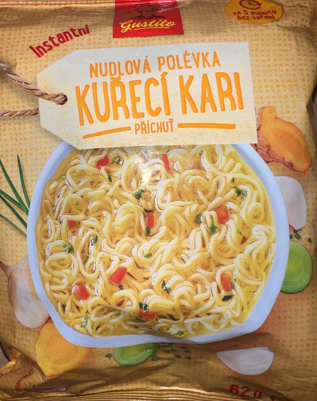 Fotografie - Nudlová polévka Kuřecí kari Gustito