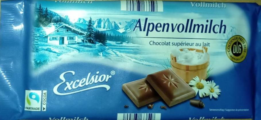 Fotografie - Alpenvollmilchschokolade Excelsior