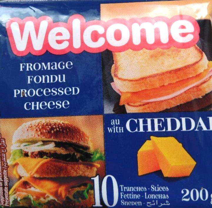 Fotografie - Processed cheese with cheddar Welcome