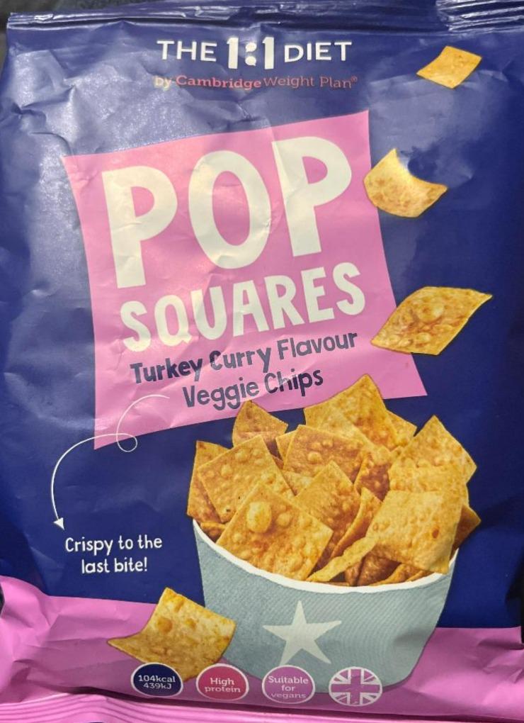 Fotografie - Pop Squares Turkey Curry Flavour Chips The 1:1 diet