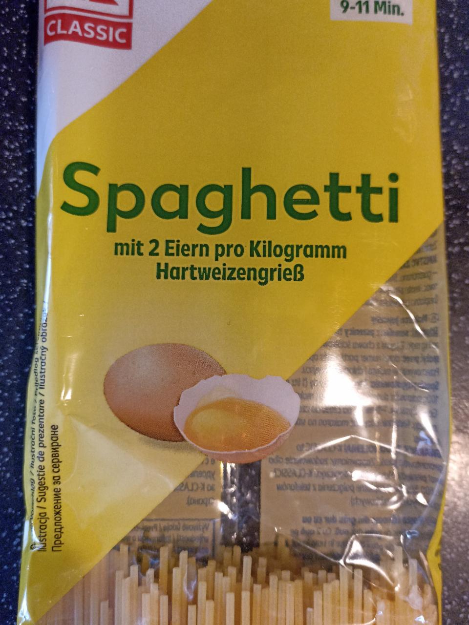 Fotografie - Spaghetti mit 2 Eiern pro Kilogramm Hartweizengrieß K-Classic