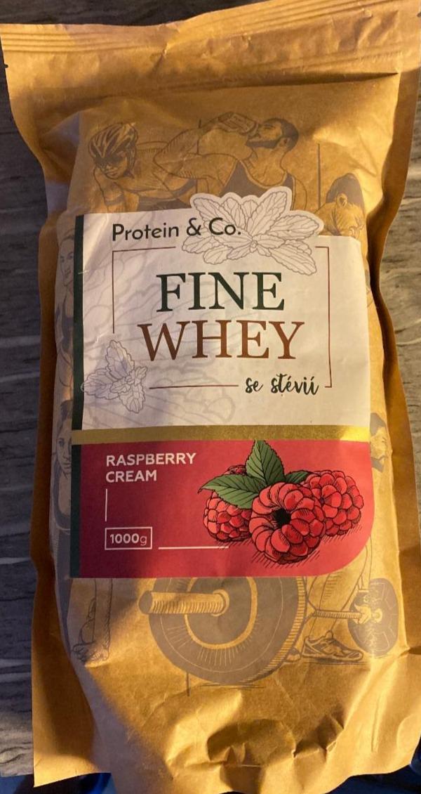Fotografie - Fine Whey Protein Raspberry Cream se stévií Protein & Co.