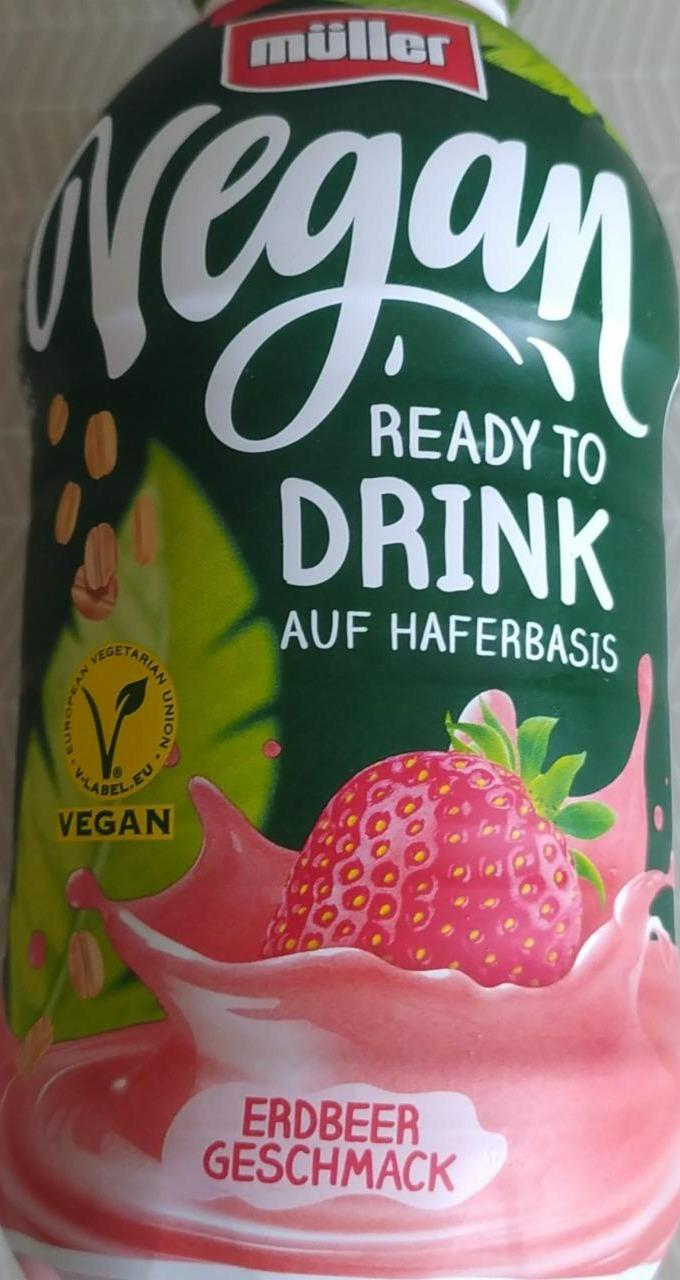 Fotografie - Vegan ready to drink Erdbeer geschmack Müller