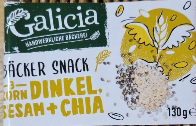 Fotografie - Bäcker Snack 3 Korn Dinkel, Sesam + Chia Galicia