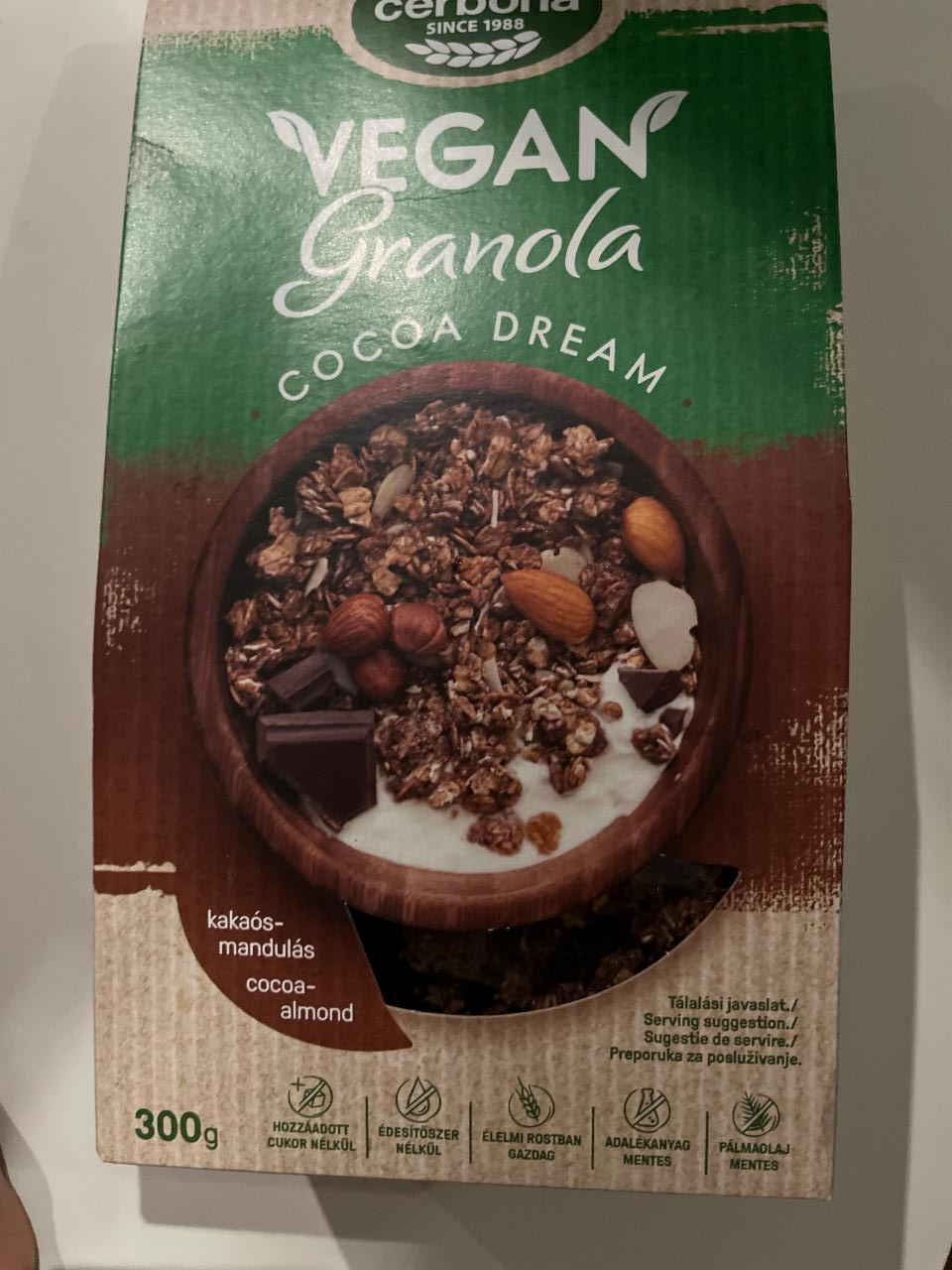 Fotografie - vegan granola cocoa dream Cerbona