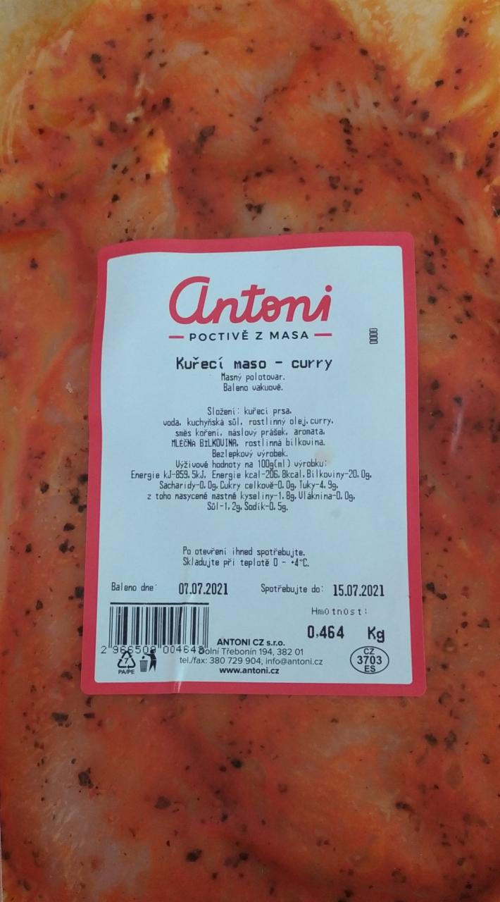 Fotografie - kuřecí maso curry Antoni