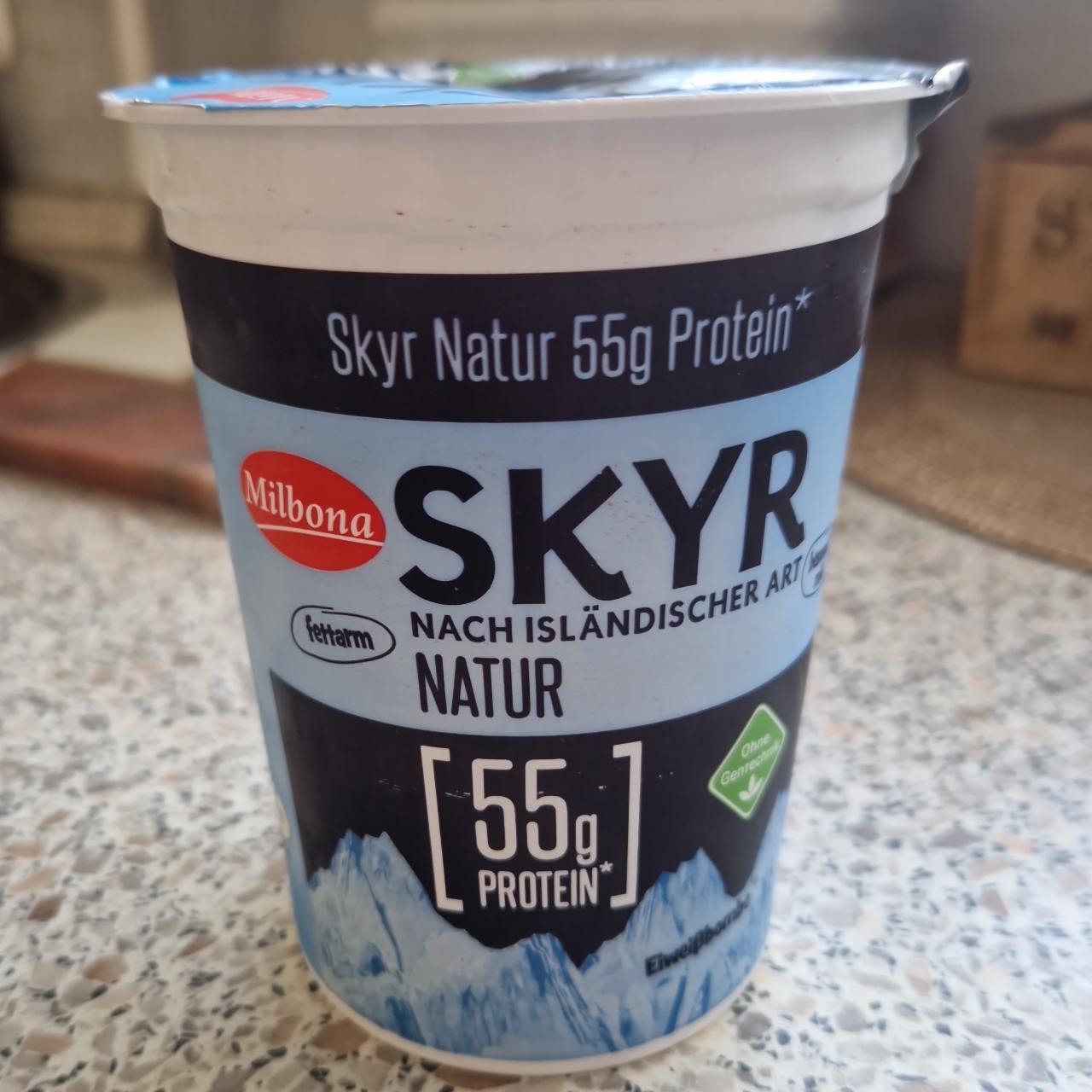 Fotografie - Skyr Natur 55g protein 0,2% fett Milbona