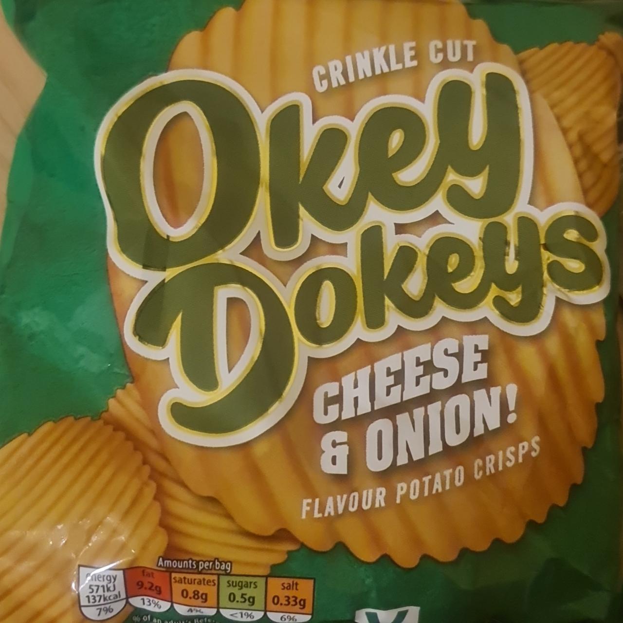 Fotografie - Cheese & Onion Flavour Potato Crisps Okey Dokeys