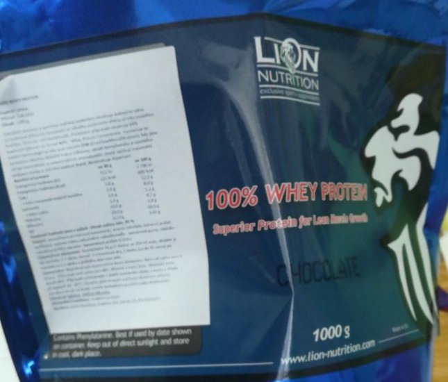 Fotografie - Lion nutrition 100% Whey protein chocolate 