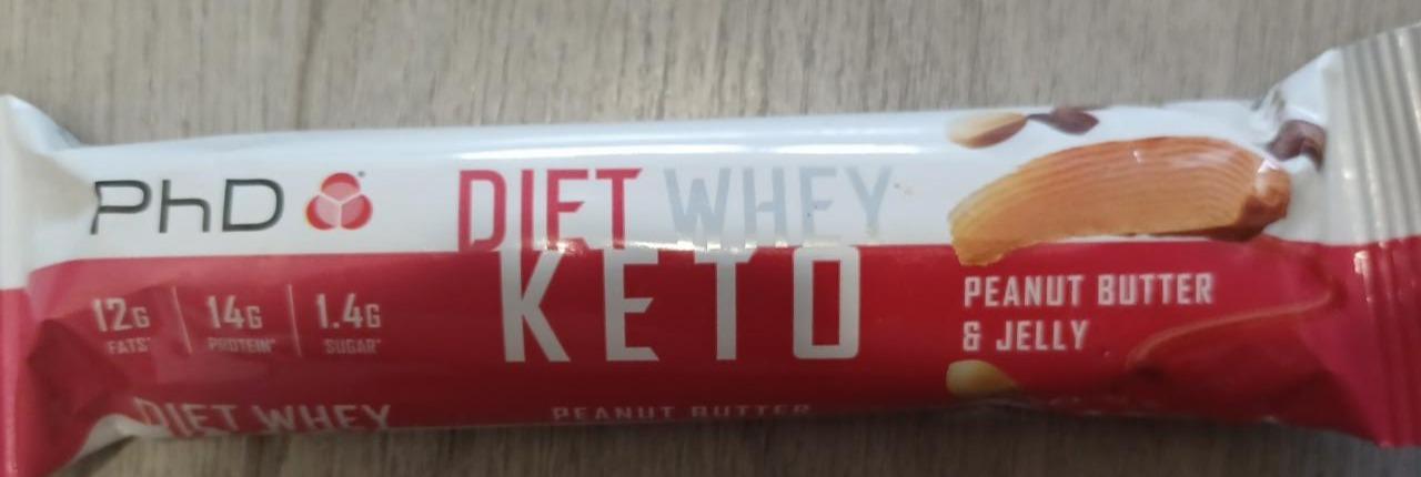 Fotografie - Diet Whey Keto Bar Peanut Butter & Jelly PhD