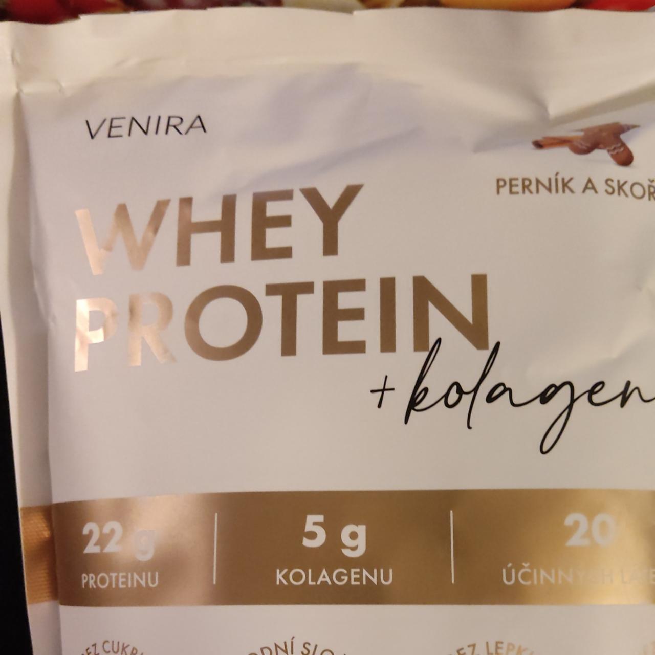 Fotografie - Whey Protein+ kolagen perník a skořice Venira