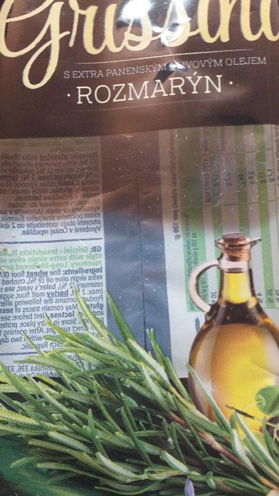 Fotografie - Grissini s extra panenským olivovým olejem a rozmarýnem Druid