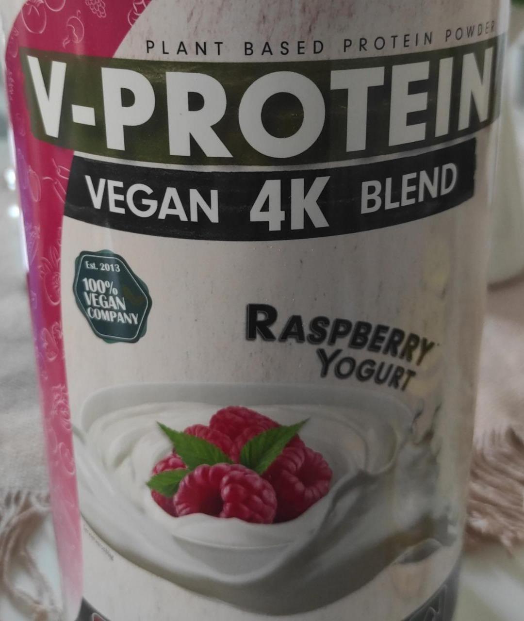 Fotografie - V-Protein Vegan 4K Blend Raspberry Yogurt ProFuel
