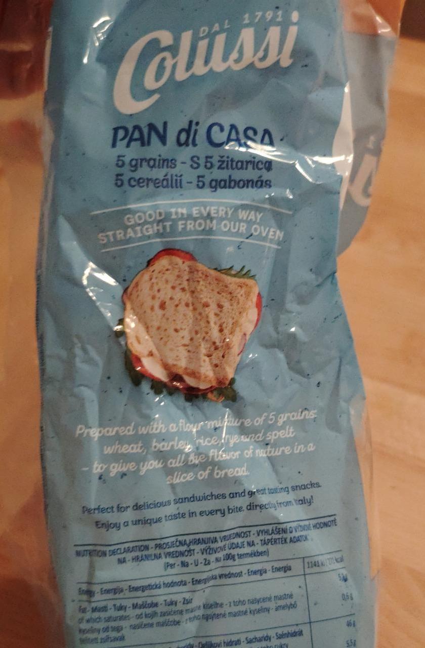 Fotografie - Pan di Casa 5 cereálií (vícezrnný toustový chléb) Colussi