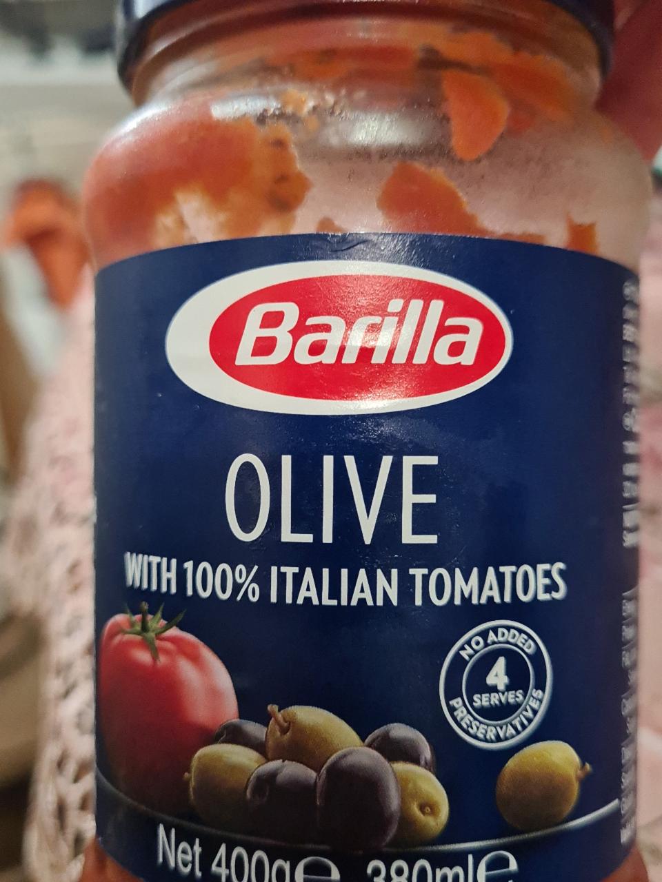 Fotografie - Tomato sauce with green and black olives Barilla