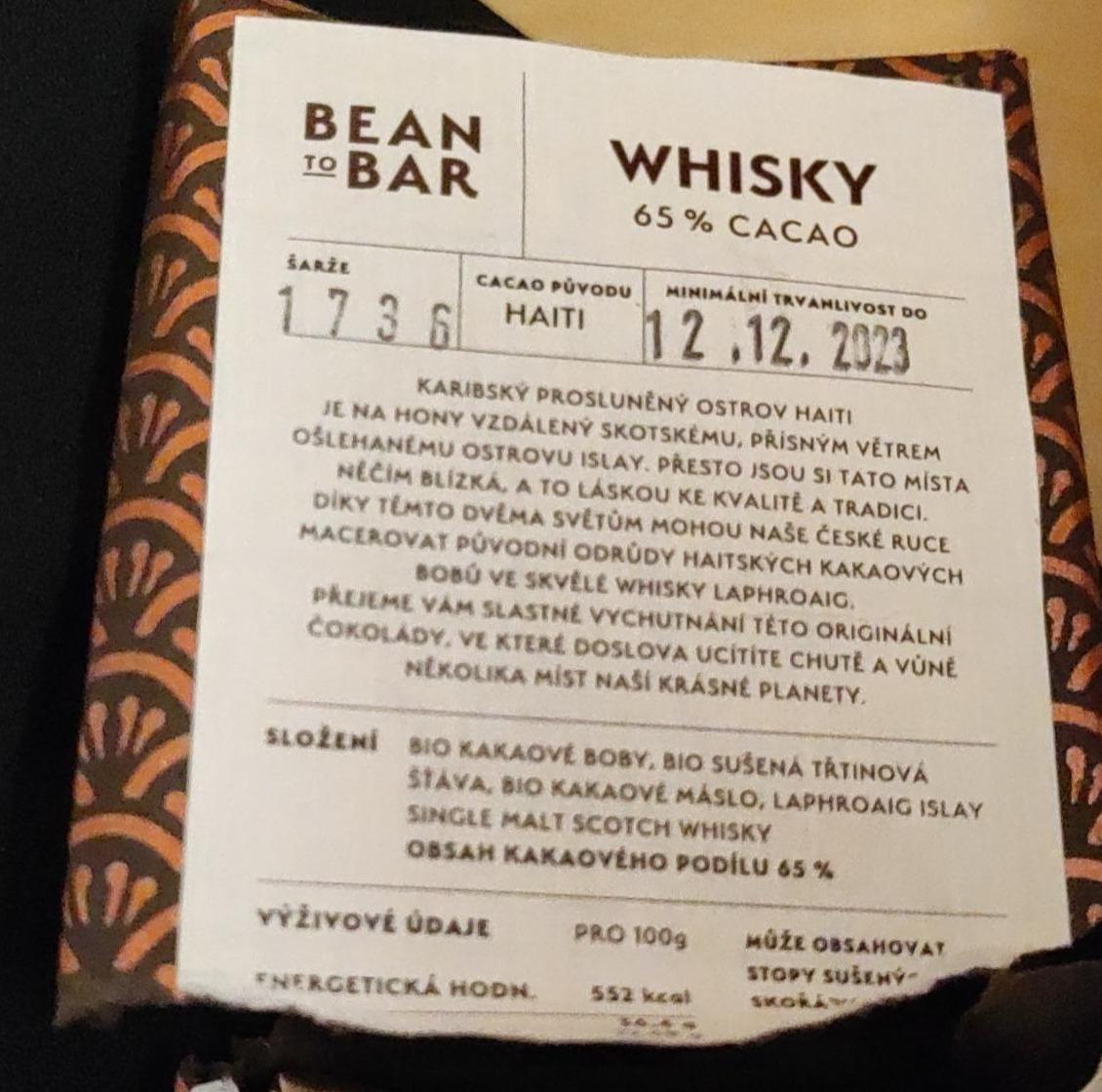 Fotografie - Bean to bar Whiskey 65% cacao Ajala